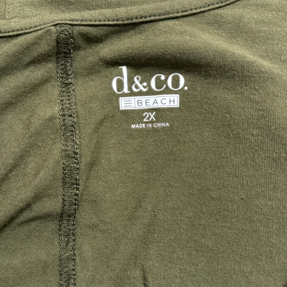D & co beach green sleeveless Mitty scoop neck dress with pockets - Picture 6 of 6
